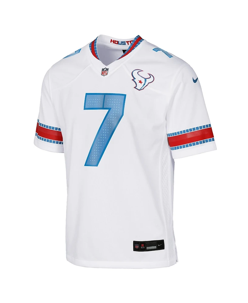 Nike Big Boys and Girls C.j. Stroud White Houston Texans 2026 Rivalries Collection Game Jersey