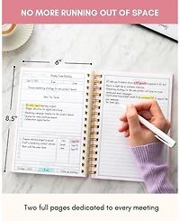 Danrong Work Meeting Notebook Project Planning Action Item Tracker Note Taking Planner Office Supplies
