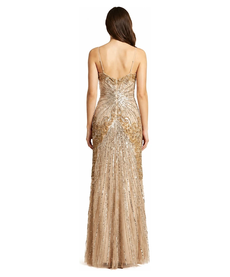 Lara Plus Size Strapless Beaded Gown
