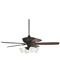 Casa Vieja 60" Montego Traditional Indoor Ceiling Fan 5 Blade Marbleized Glass Led Light