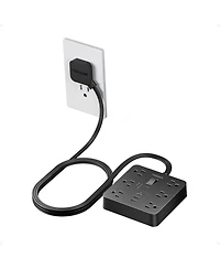 Tessan 5-Foot Surge Protector Power Strip with 6 Outlets and Usb Charging Ports Compatible with North American Plugs