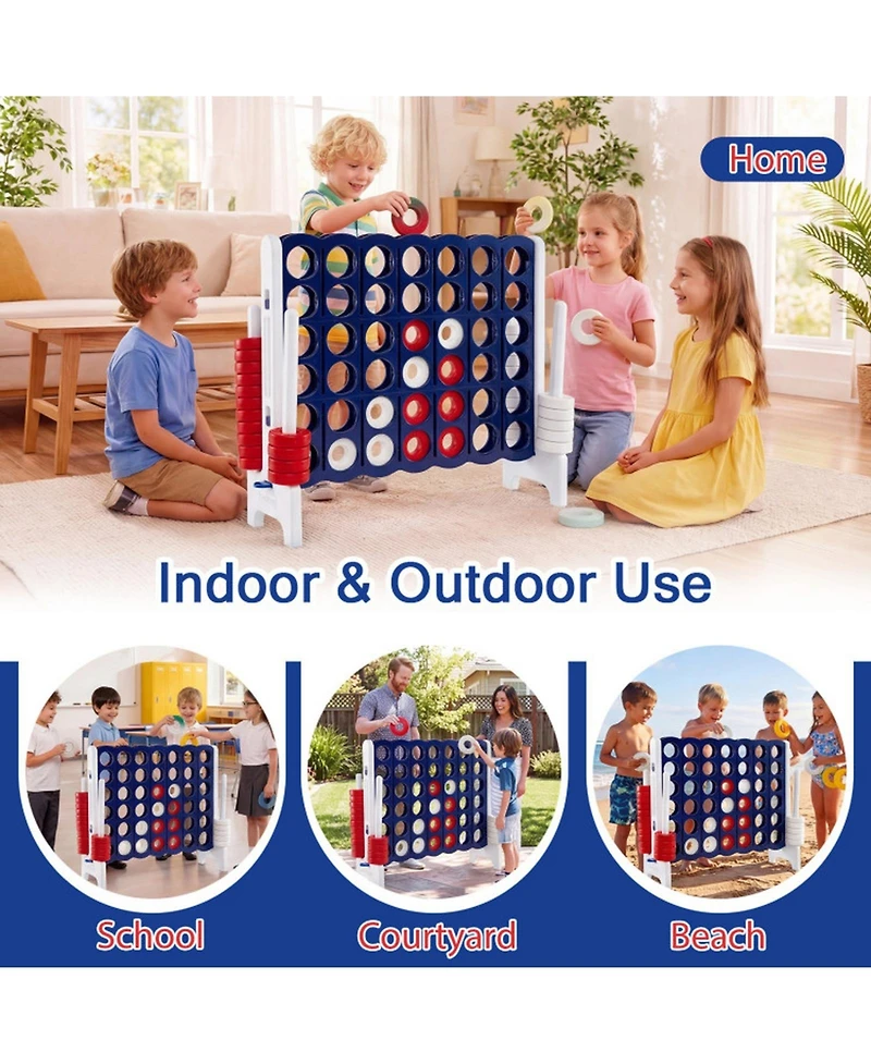 Sugift Jumbo 4-to-Score Game Set 42-Piece Board Game, Ages 3-12