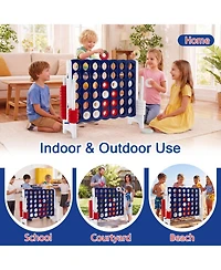 Sugift Jumbo 4-to-Score Game Set 42-Piece Board Game, Ages 3-12