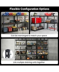 Gouun Tier Heavy-Duty Metal Shelving Unit with Adjustable Wire Rack