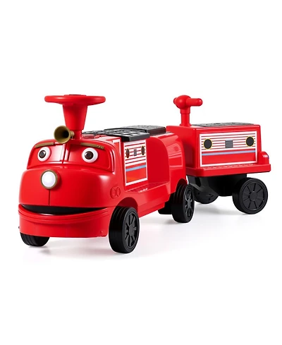 Hongge 12V Ride on Train 3-Seater with Detachable Carriage, Seats 3, Ages 3+