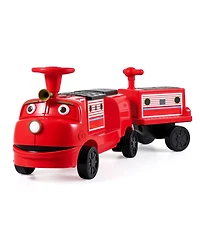Hongge 12V Ride on Train 3-Seater with Detachable Carriage, Seats 3, Ages 3+