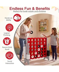 Hongge Jumbo 4-in-a-Row Board Game with Quick Reset, 42 Rings, Ages 5+