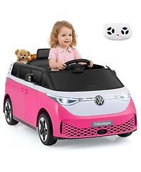 Hongge 12V Kids Ride-On Bus with Parent Remote Led Headlights and Music