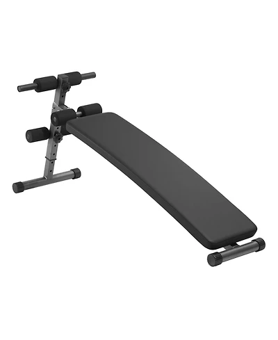 Hongge Folding Curved Decline Sit Up Bench with 5 Height Settings and 500 lbs Capacity for Ab Workouts