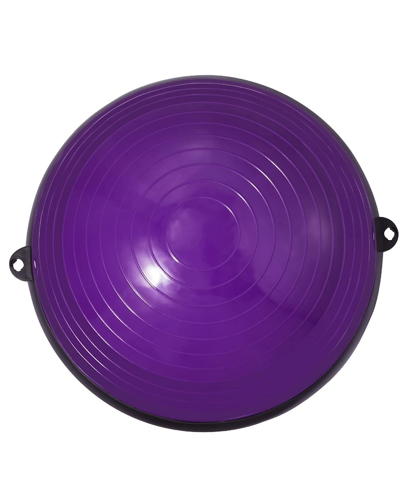 Hongge Half Exercise Ball Balance Trainer 23 in with Resistance Bands and Foot Pump Supporting 660 lbs