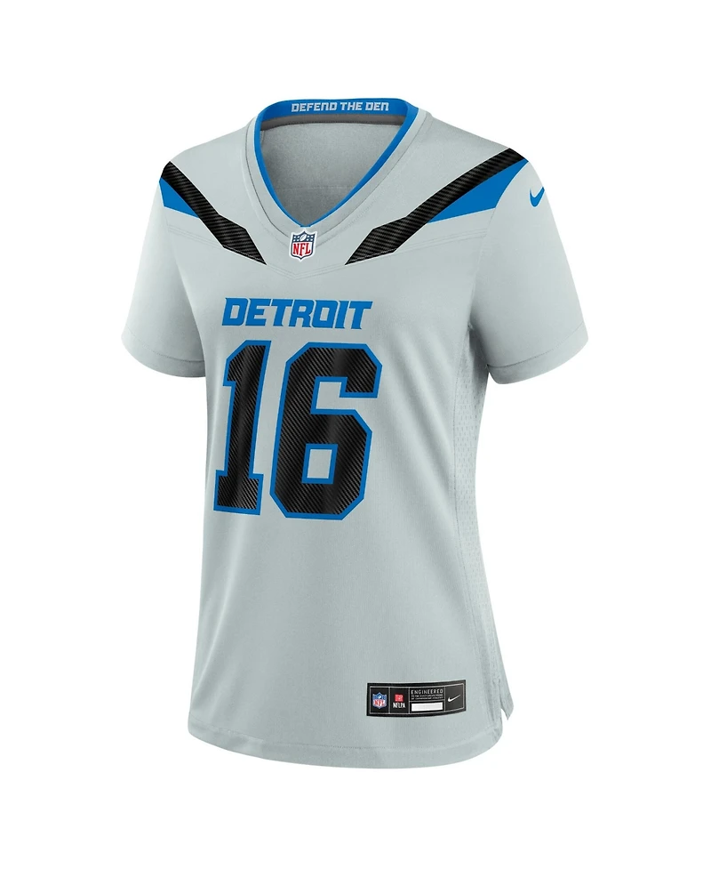 Nike Women's Jared Goff Silver Detroit Lions 2026 Rivalries Collection Game Jersey