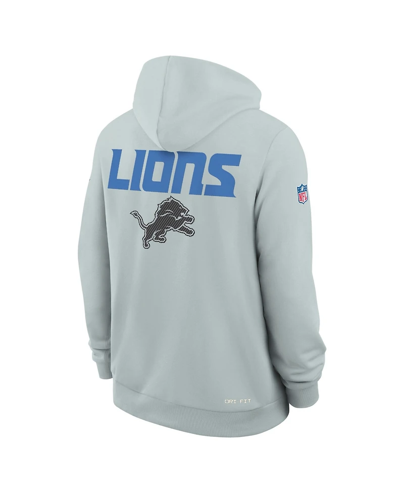 Nike Men's Silver Detroit Lions 2026 Rivalries Collection Sideline Pullover Hoodie