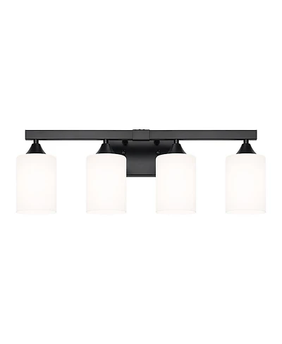 Busdays Bathroom Vanity Light Frosted Glass Shade Metal Wall Mount Fixture for Large Vanity Mirror No Bulbs