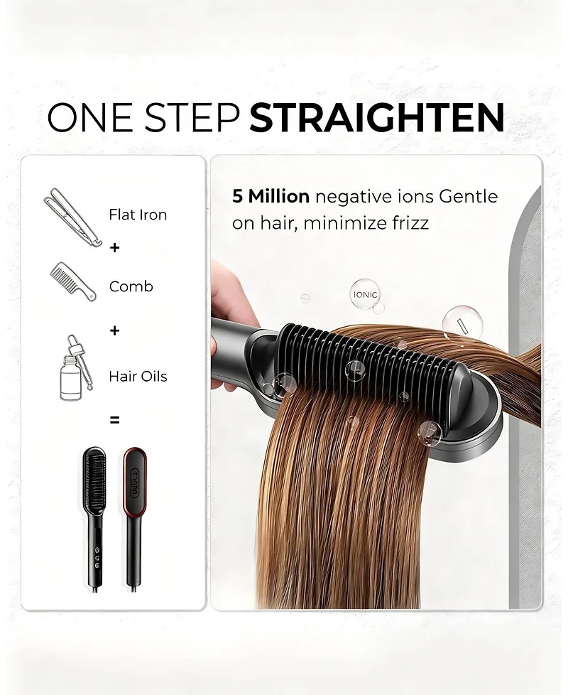 Tymo Beauty Ring Plus Ionic Hair Straightening Comb