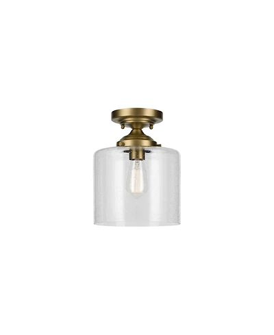 Kichler Winslow 10.75" 1-Light Semi Flush in Natural Brass