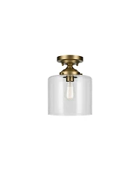 Kichler Winslow 10.75" 1-Light Semi Flush in Natural Brass