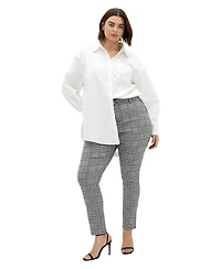 City Chic Women's Plus Bengaline Check Pant