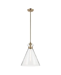 Kichler Laria 16 Inch 1 Light Pendant with Clear Glass in Champagne Bronze