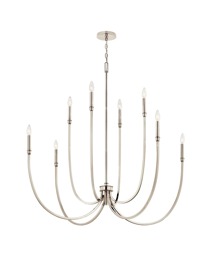 Kichler Malene 45 1/4"W Polished Nickel 8-Light Chandelier