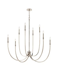 Kichler Malene 45 1/4"W Polished Nickel 8-Light Chandelier
