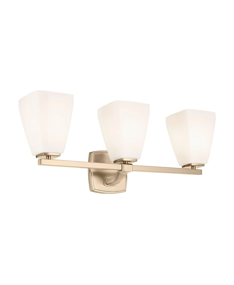 Kichler Marant Champagne Bronze Bath 3Lt with Opal Glass