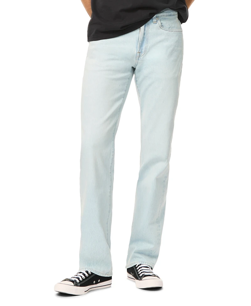 Buffalo David Bitton Men's Relaxed Straight Driven Light Rinse Denim Jeans