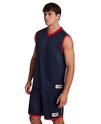 Reebok Men's United V-Neck Logo Jersey Tank