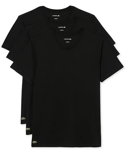 Lacoste Men's 3-Pack Regular Fit Crewneck Undershirts