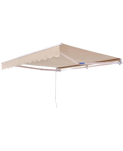 Vevor Patio Awning Retractable 8' x 7' Awning Sunshade Shelter with Crank Handle