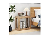 sumyeg 2-Tier End Table with Storage Shelf for Living Room