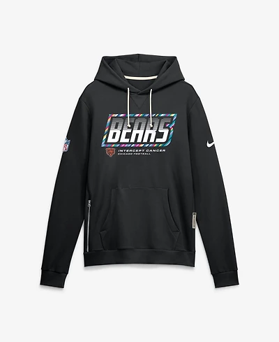 Nike Men's Black Chicago Bears 2026 Nfl Cruical Catch Sideline Dri-Fit Pullover Hoodie