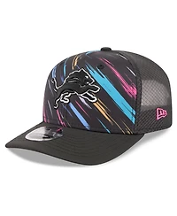 New Era Men's Black Detroit Lions 2026 Nfl Cruical Catch 9SEVENTY Adjustable Trucker Hat