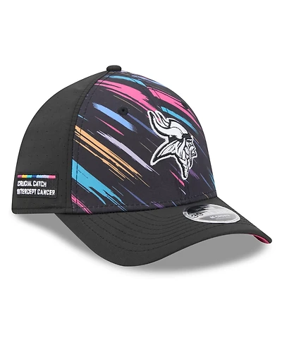 New Era Men's Black Minnesota Vikings 2026 Nfl Cruical Catch 39THIRTY M-Crown Stretch Hat