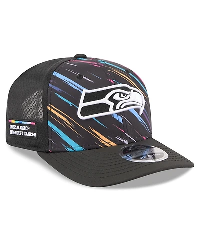 New Era Men's Black Seattle Seahawks 2026 Nfl Cruical Catch 9SEVENTY Adjustable Trucker Hat