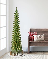 Puleo International 5' Pre-Lit Alpine Pencil Christmas Tree