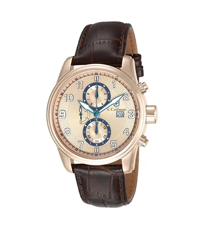 Invicta S.Coifman SC0088 Men's Chronograph Dial Leather Strap Watch