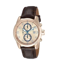 Invicta S.Coifman SC0088 Men's Chronograph Dial Leather Strap Watch
