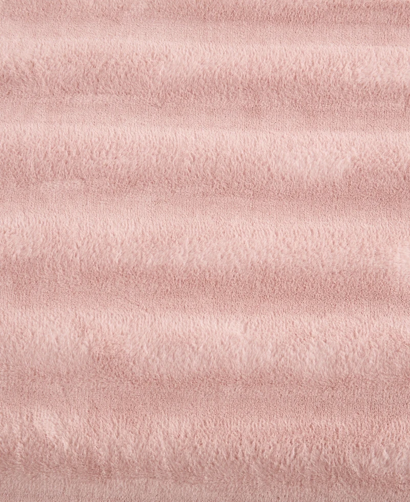 Laura Ashley Cloud Solid Faux Fur 2-Piece Comforter Set, Twin