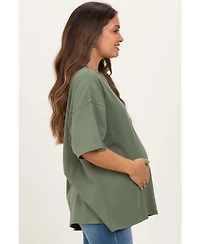Pinkblush Maternity Oversized Short-Sleeve Crewneck Cotton T-Shirt