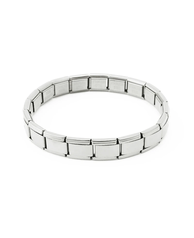 Steve Madden Cubic Zirconia Silver-Tone Stretch Bracelet