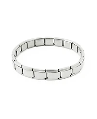 Steve Madden Cubic Zirconia Silver-Tone Stretch Bracelet