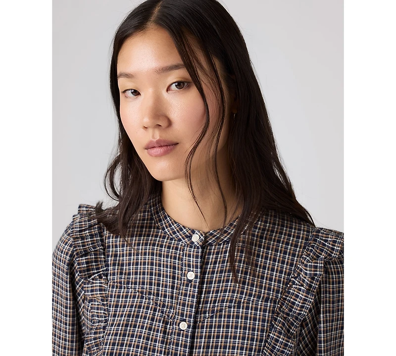 Levi's Women's Jessie Western Plaid Flannel Blouse