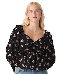 Levi's Women's Lotte Front-Tie Slim-Fit V-Neck Blouse