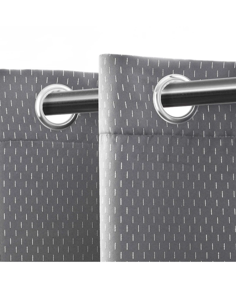 Superior Shimmer Textured Blackout Curtain, Set of 2, 52" x 63"