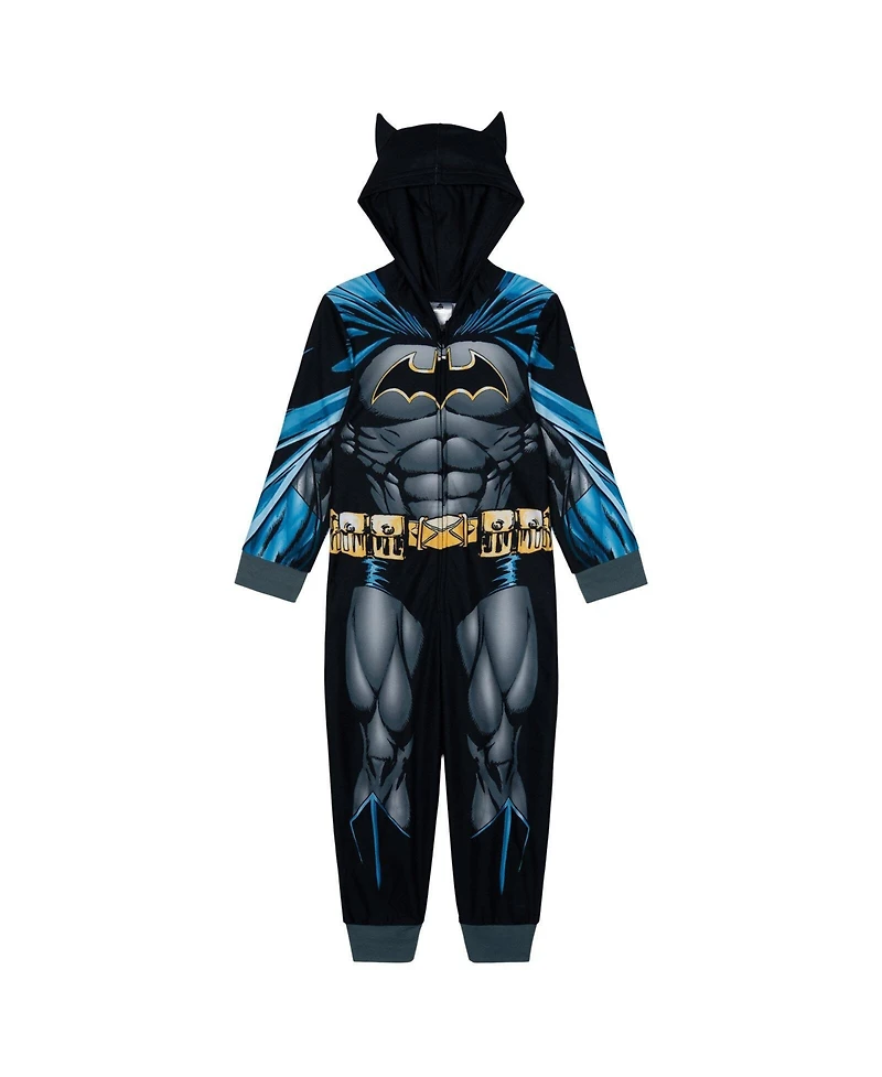Justice League Batman Boys' Cosplay Hooded One Piece Pajama