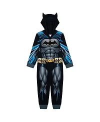 Justice League Batman Boys' Cosplay Hooded One Piece Pajama