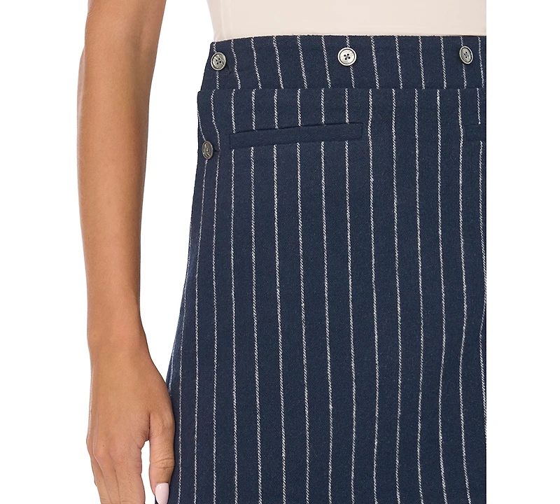 CeCe Women's High-Waisted Pinstripe Mini Skirt