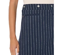 CeCe Women's High-Waisted Pinstripe Mini Skirt