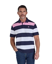 Raging Bull Men's Irregular-Stripe Classic Fit Rugby T-Shirt