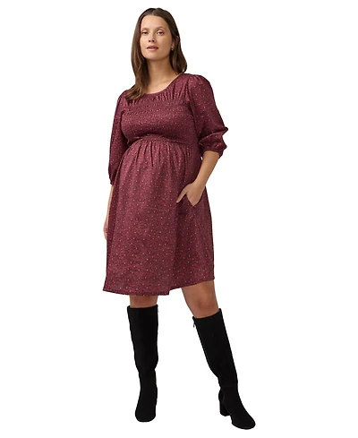 Ingrid + Isabel Women's Smocked Paisley Cotton Dress